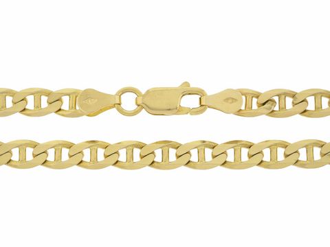 Stäbchenpanzerkette 585 Gold in 40,5 cm Länge mit einer Breite von 4,7 x 1,5 mm und Karabinerverschluss, hergestellt von Juwelier Harnisch, hochwertiges Gold 585.