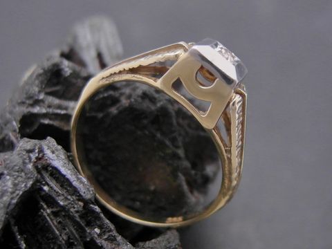 Gold Ring bewundernswert Gold 585 bicolor mit Diamant Goldring Gr. 54 Hersteller Juwelier Harnisch bis Gr. 54 17,5.