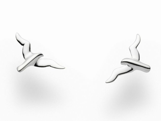 Sterling Silber Ohrstecker in Form von Möwen, elegant und zeitlos, ideal für den täglichen Gebrauch oder besondere Anlässe, Hersteller DUR, Modell O4689.
