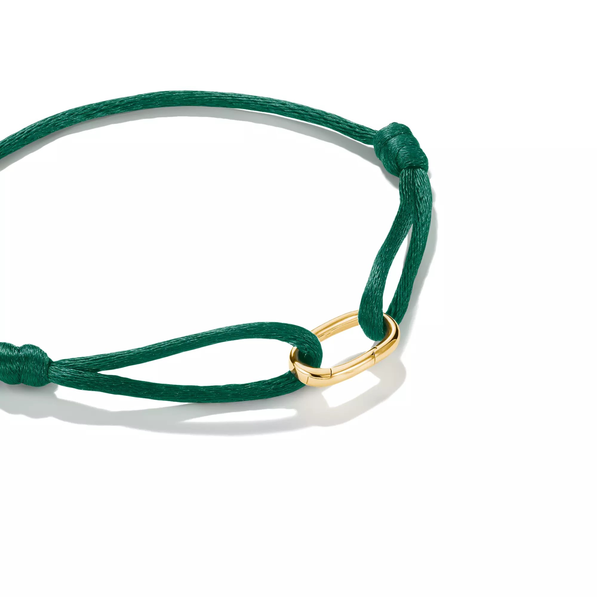 Thomas Sabo Connect - Charm Armband 14-24 cm - 750/- Gold auf Silber - Dunkelgrün – Ansicht 3
