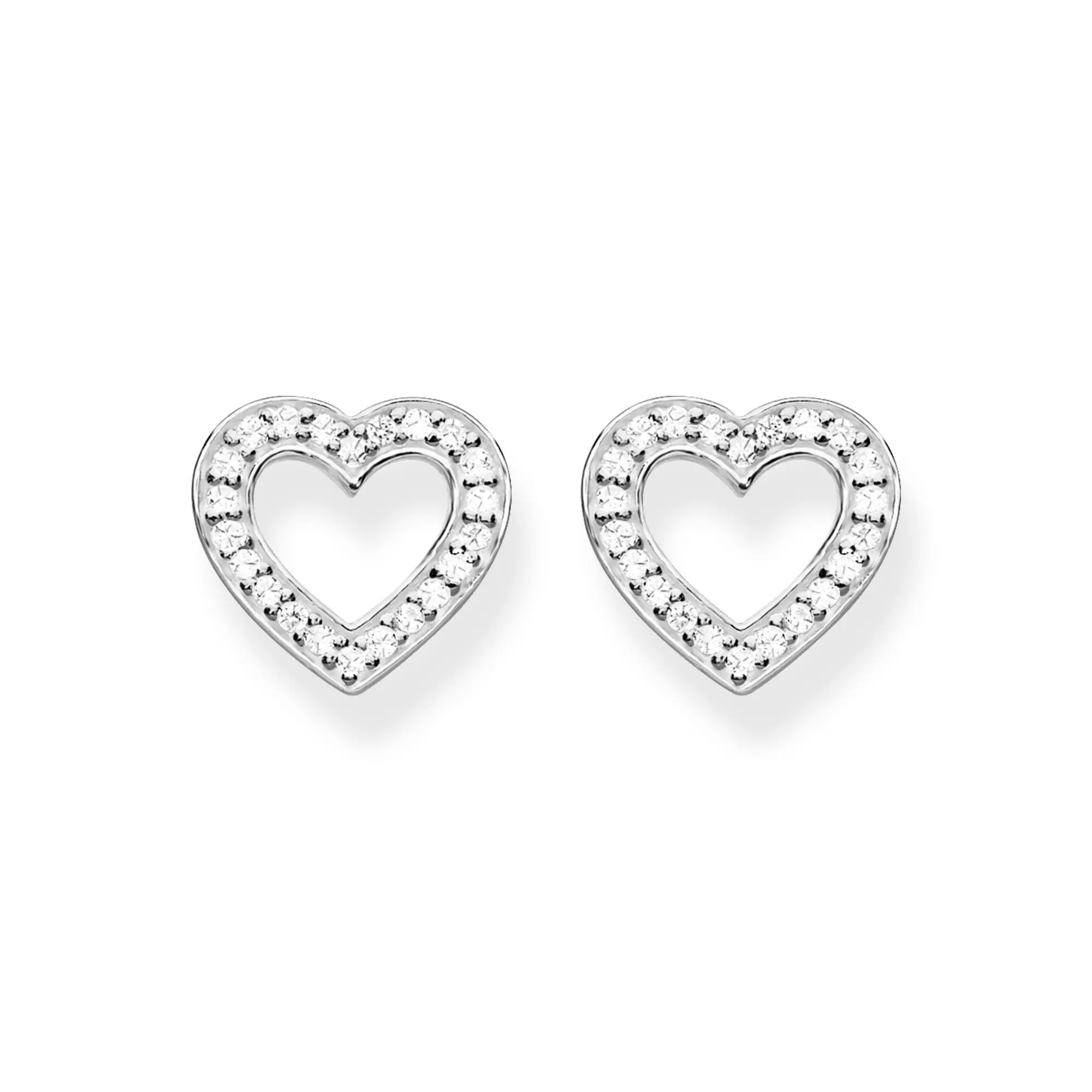 Thomas Sabo Ohrstecker Silber Zirkonia weiß Herz