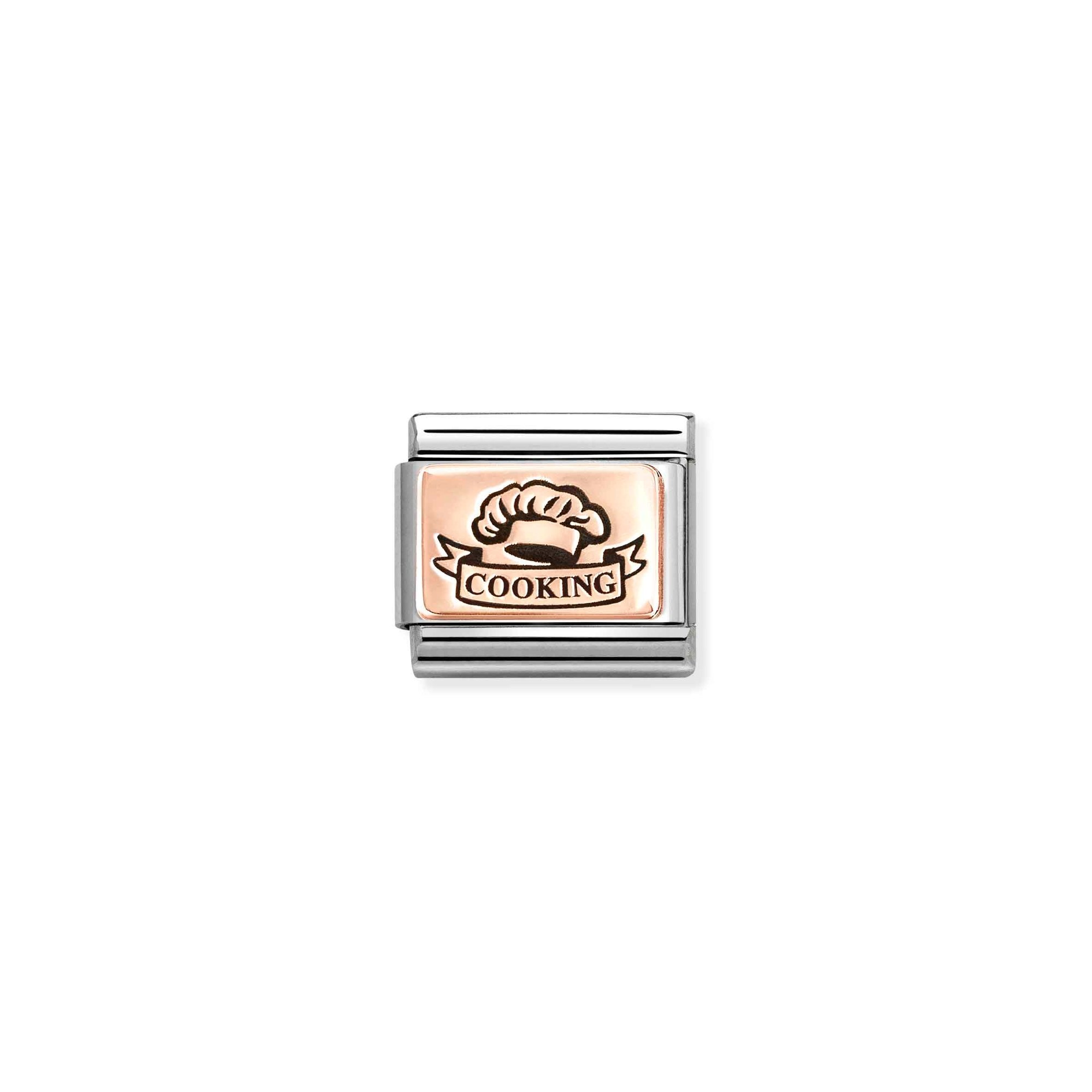 Nomination Composable Classic Charm Cooking mit Kochmütze - Edelstahl, Gold 375 Roségold