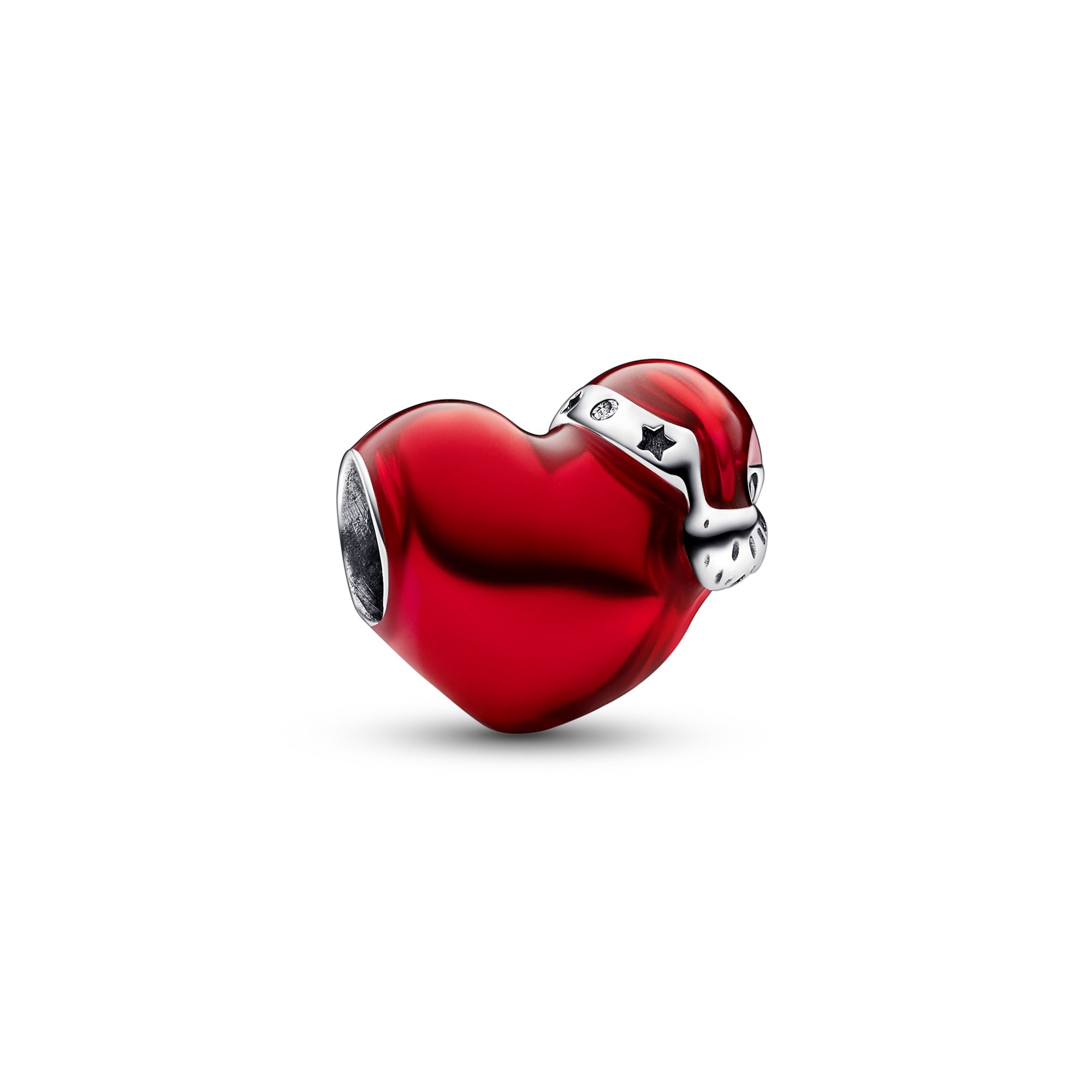 Pandora xmas HERZ Sterling Silber - Zirkonia + Emaille - Rot