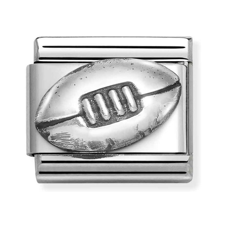 Nomination Composable Classic Charm Rugbyball - Edelstahl, Sterling Silber