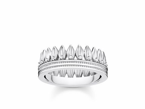 Thomas Sabo TR2282-051-14-52 Ring aus Silber in Größe 52 mit weißen Elementen und einem eleganten Design, ideal für besondere Anlässe oder den täglichen Gebrauch.