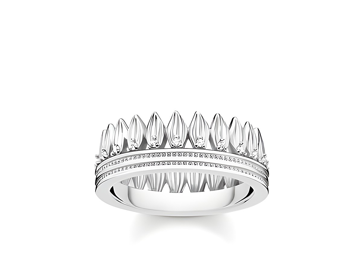 Thomas Sabo TR2282-051-14-52 Ring aus Silber in Größe 52 mit weißen Elementen und einem eleganten Design, ideal für besondere Anlässe oder den täglichen Gebrauch.
