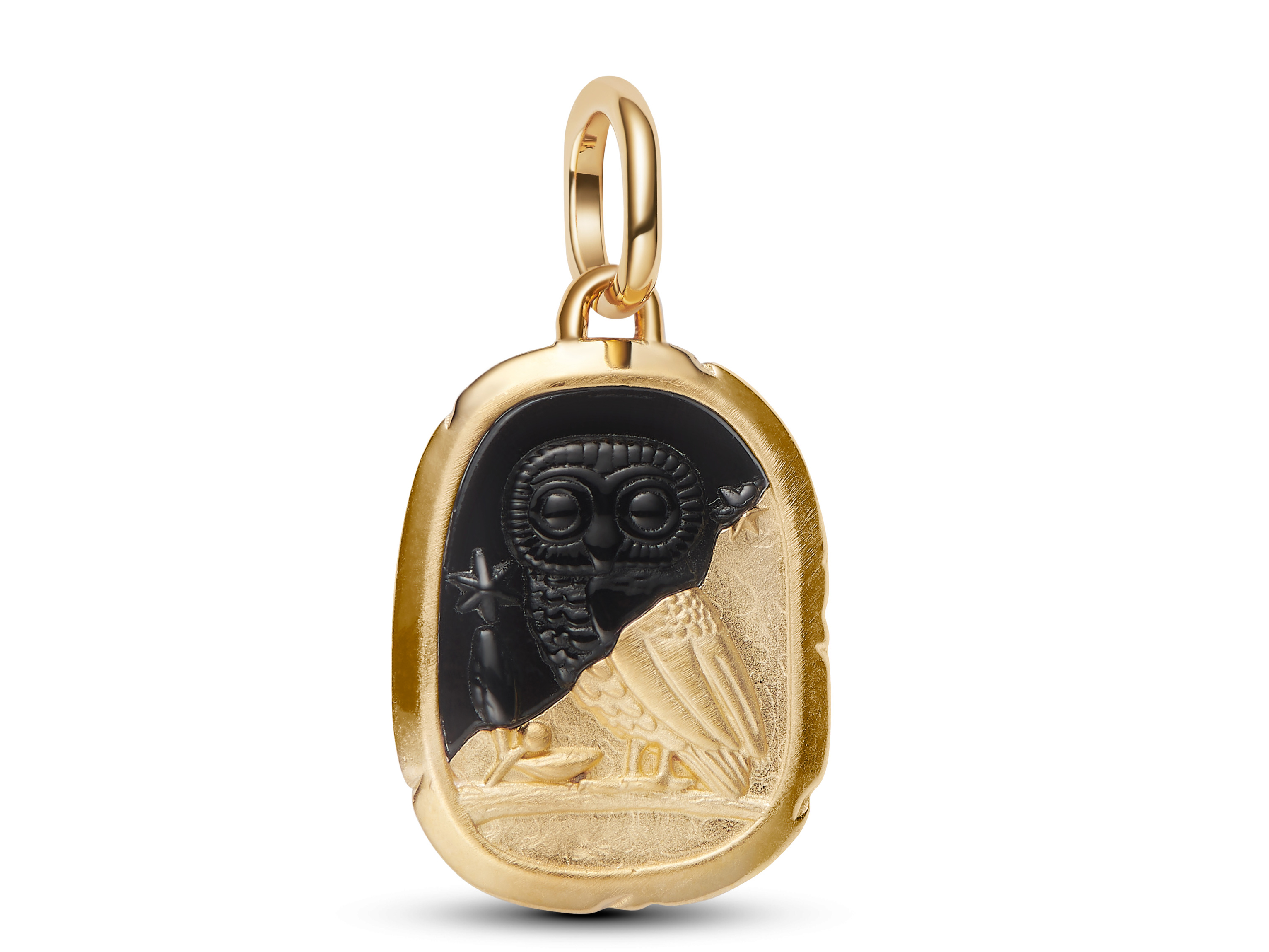 Pandora ME 764805C01 - Eule Medaillon-Charm - Gelbgold Vergoldung - Zirkonia - 13,9 mm