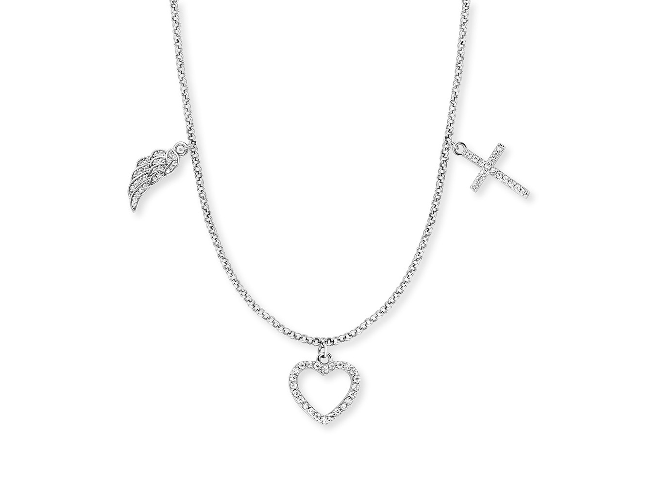 Engelsrufer ERN-GINKO-MA Ginko Women's Necklace 50 cm Silver Grey, One Size Engelsrufer ERN-GINKO-MA Ginko Women's Necklace 50 cm Silver Grey, One Size