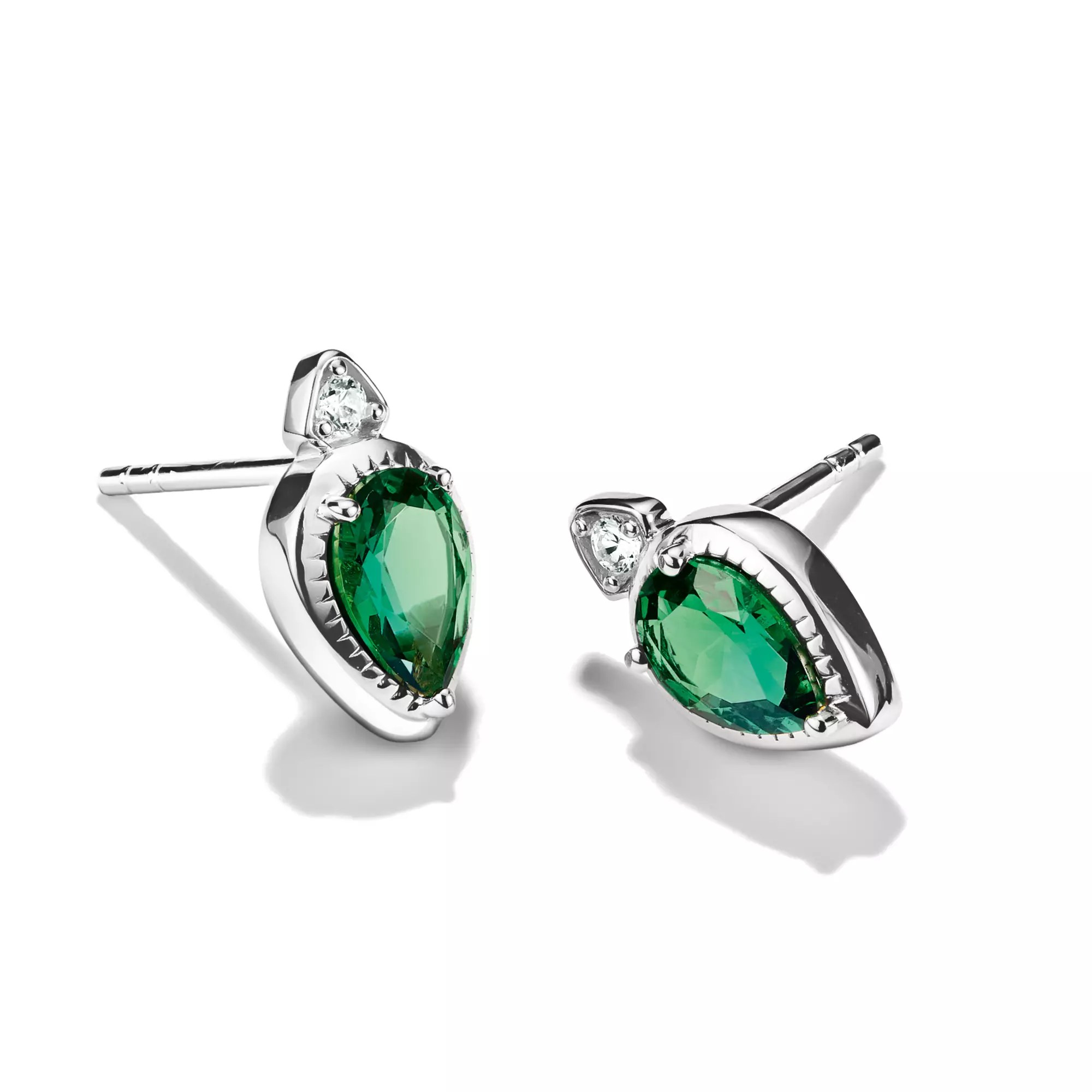 Thomas Sabo ELYNDRA Ohrstecker - Sterling Silber & Glas-Keramik Stein & Zirkonia - Grün – Ansicht 3