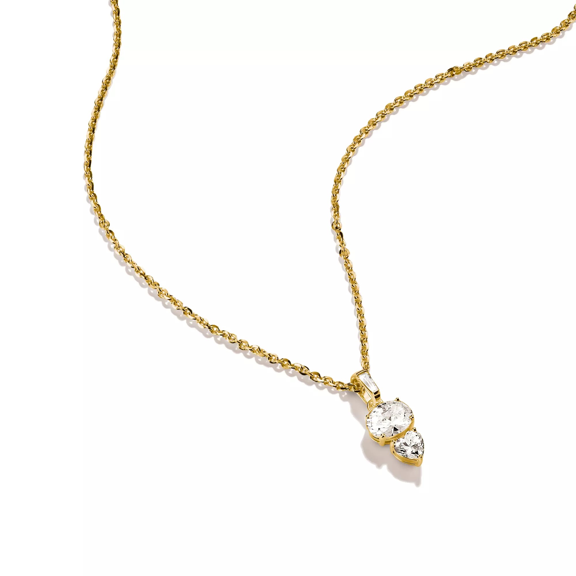 Thomas Sabo Bold Elegance Kette 40 - 45 cm - 750/- Gold auf Silber & Zirkonia - Weiß – Ansicht 2