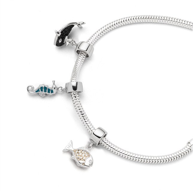 DUR Charm Fisch Strandsand - Sterling Silber - Strandsand – Ansicht 2