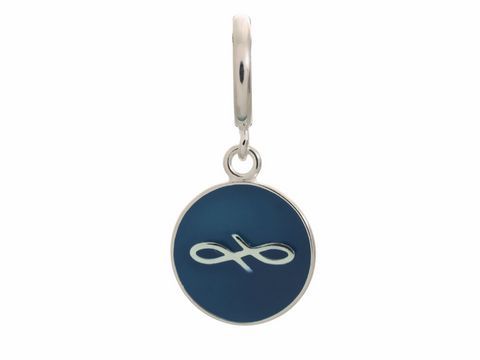 Silber Anhänger Endless 43307-8 in Navy mit stilisiertem Unendlichkeitssymbol, ideal für kreative Schmuckgestaltungen. Hochwertiges Design für Charms und Armbänder.