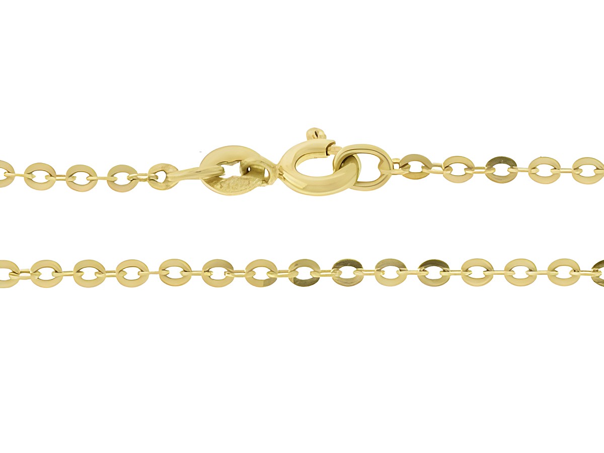 Antkette aus 585 Gold mit einer Länge von 38 cm und einer Stärke von 2 x 2 mm, ausgestattet mit einem Federringverschluss, hergestellt von Juwelier Harnisch.