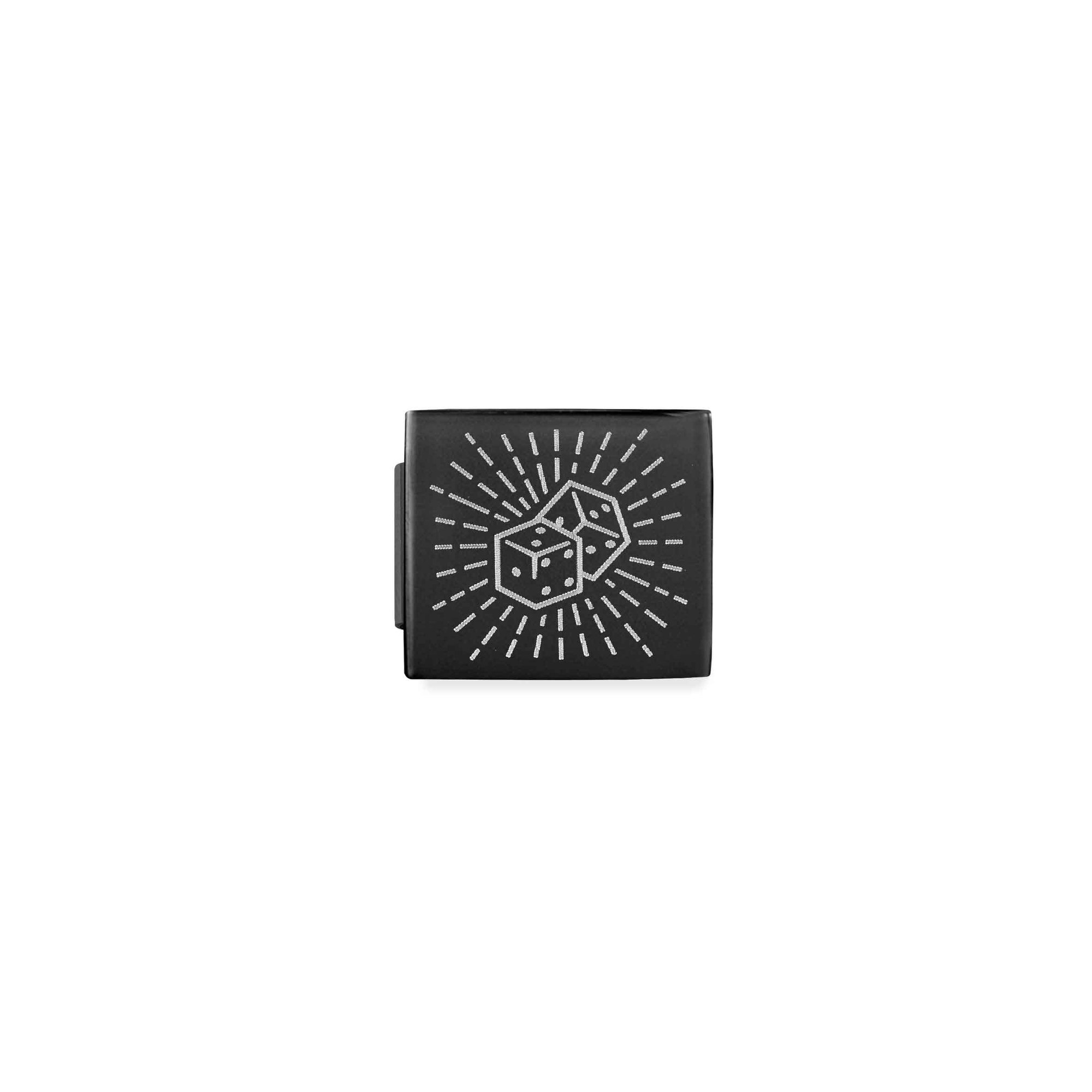 Nomination Composable Glam Charm Würfel schwarz - Edelstahl, PVD schwarz