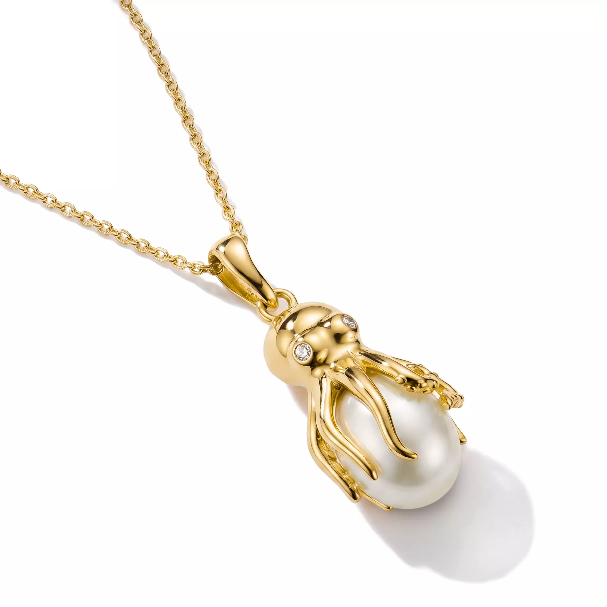 Thomas Sabo Anhänger Oktopus mit Perle – vergoldet – Ansicht 3