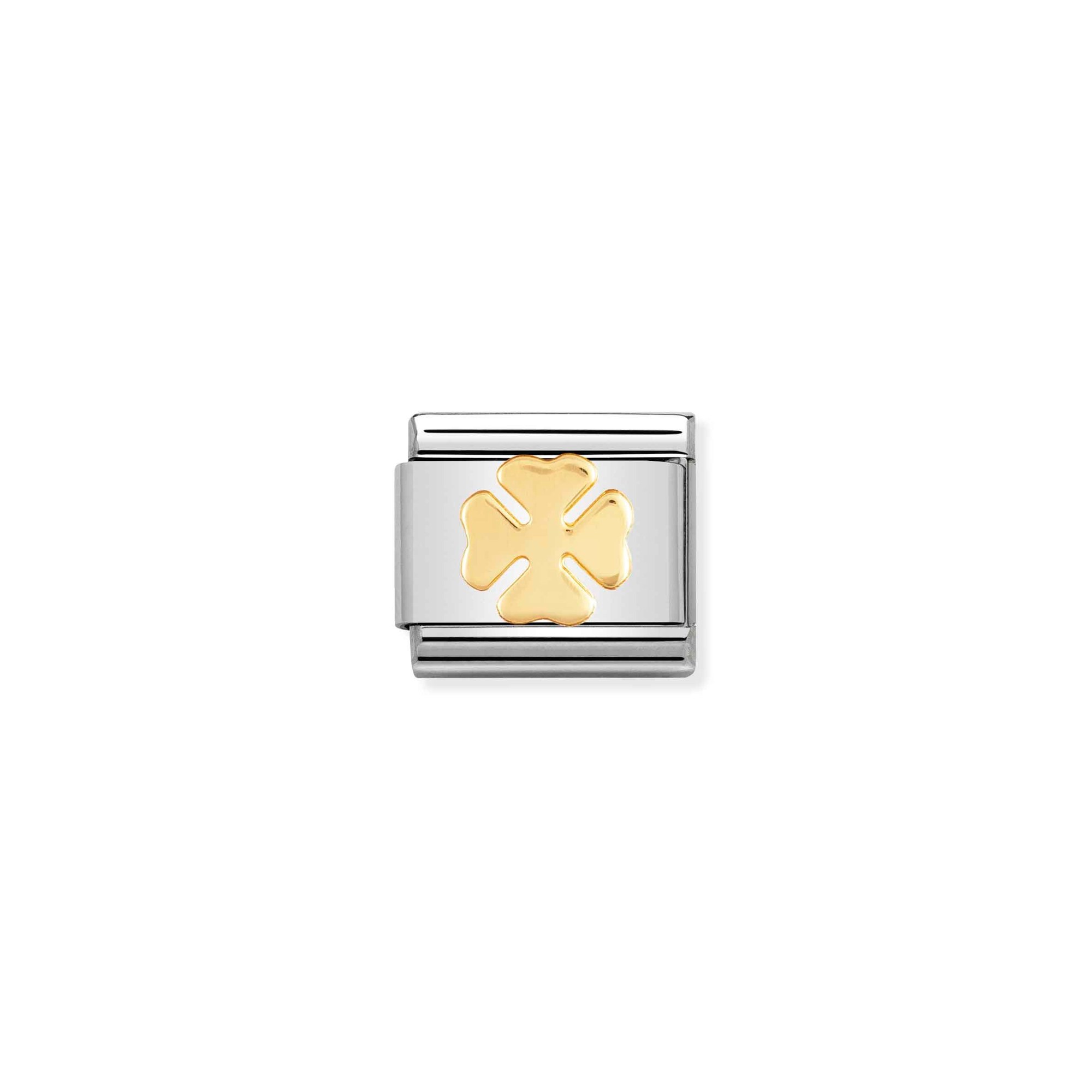 Nomination Composable Classic Charm Kleeblatt - Edelstahl, Gelbgold