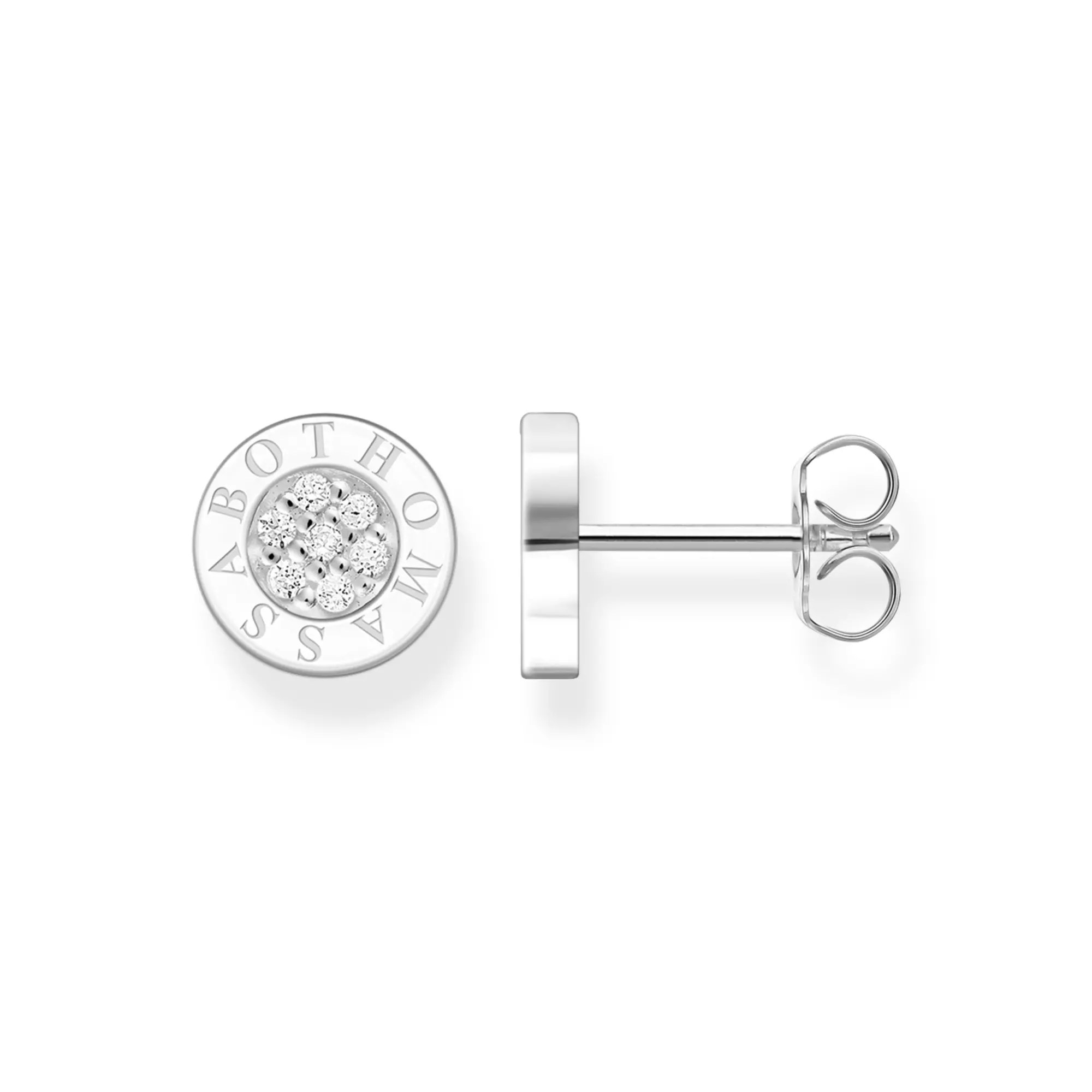 Thomas Sabo Ohrstecker klassisch Pavé weiß – Silber – Zirkonia