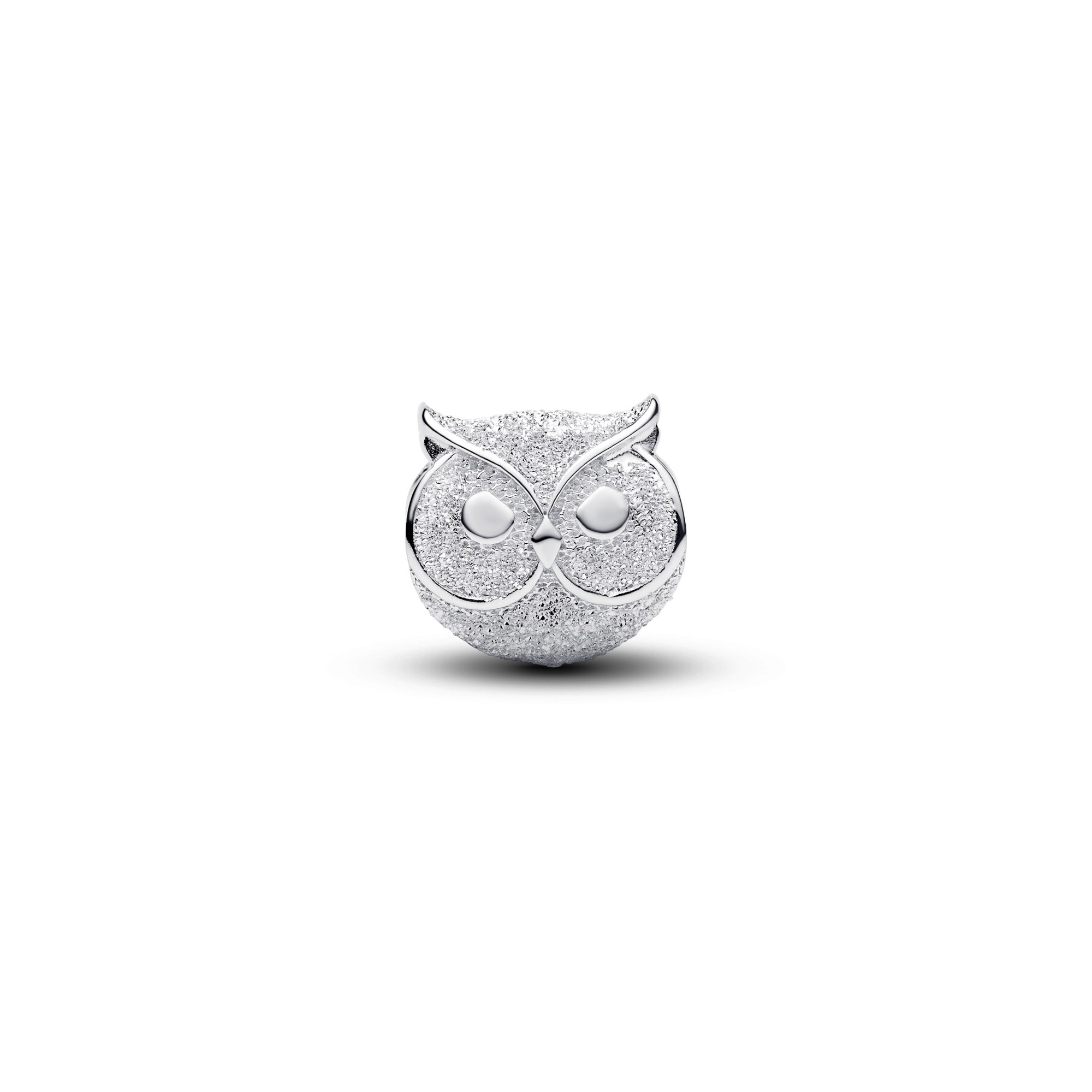 Pandora Strukturierte Eule Mini - Charm - Silber – Ansicht 3
