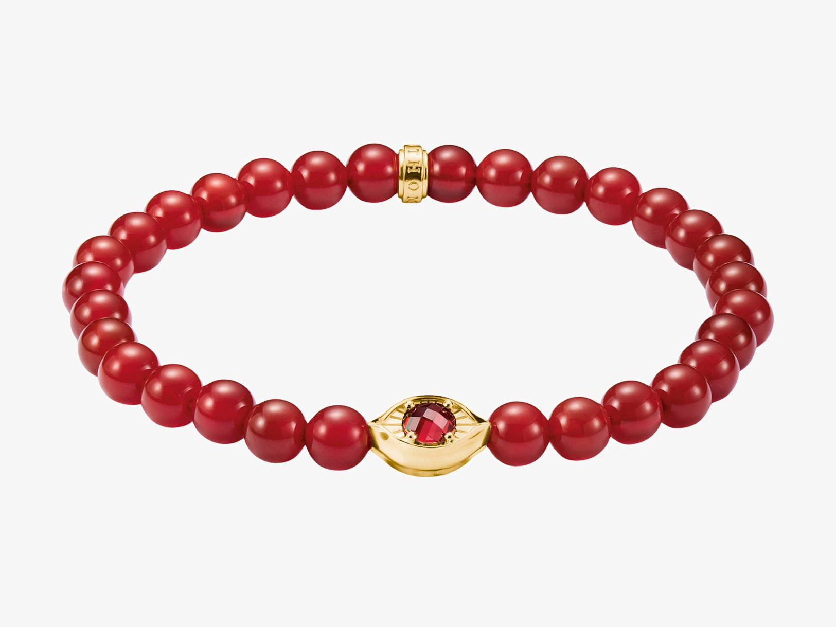 Thomas Sabo ELYNDRA A2210-414-10-L17 Armband - 17 cm - Sterling Silber recy. mit 18K Vergoldung & Zirkonia - rot