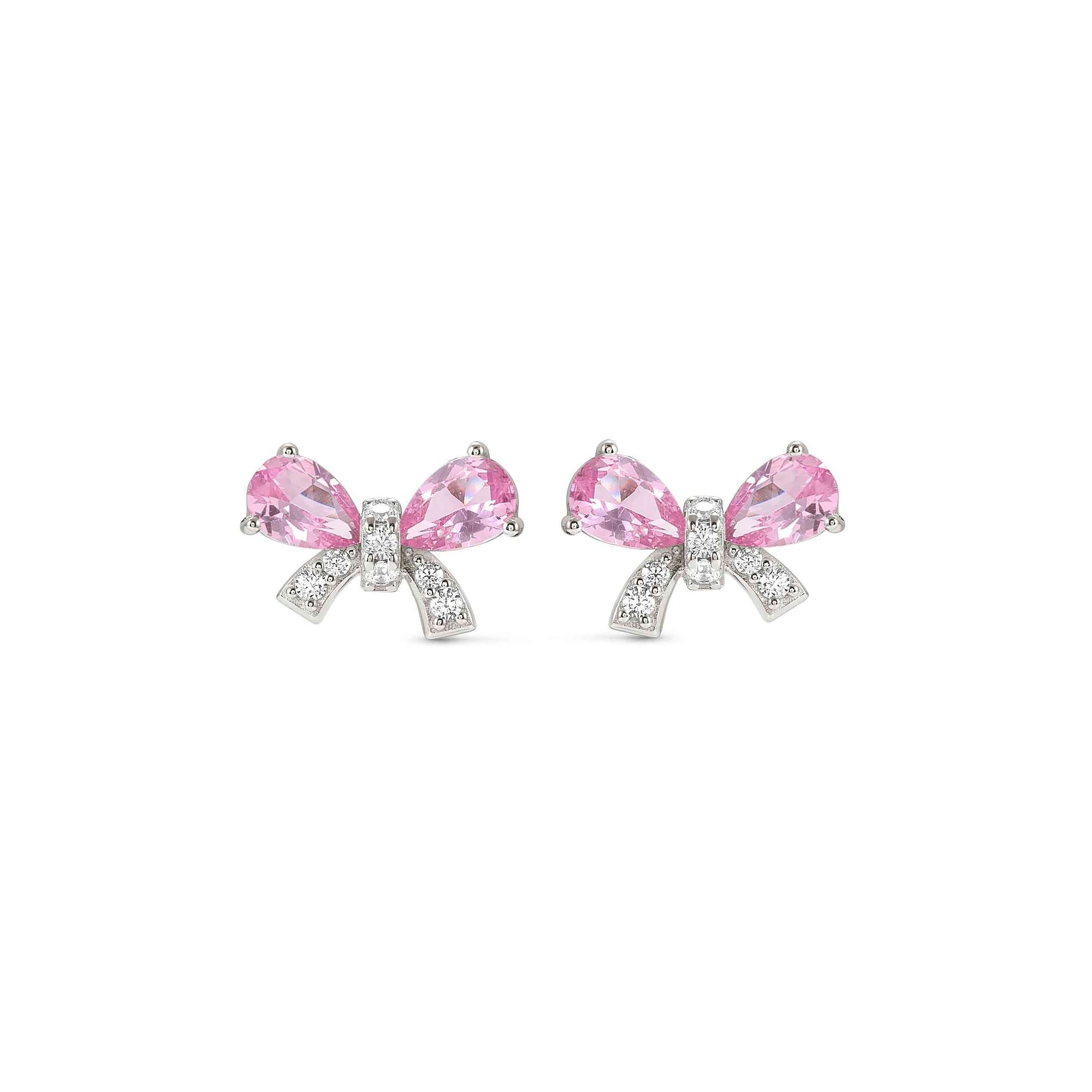 Nomination SHINE ME UP Ohrstecker aus Sterling Silber - Zirkonia - Schleife - Weiß - Rosa – Ansicht 5