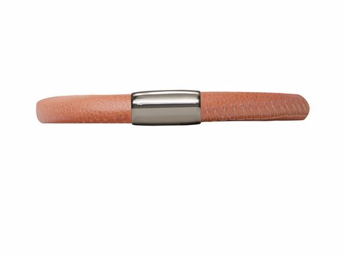 Endless Lederarmband 12110-20 cm Coral Single aus hochwertigem Edelstahl Silber, schlichtes und elegantes Design, ideal für everyday Looks.