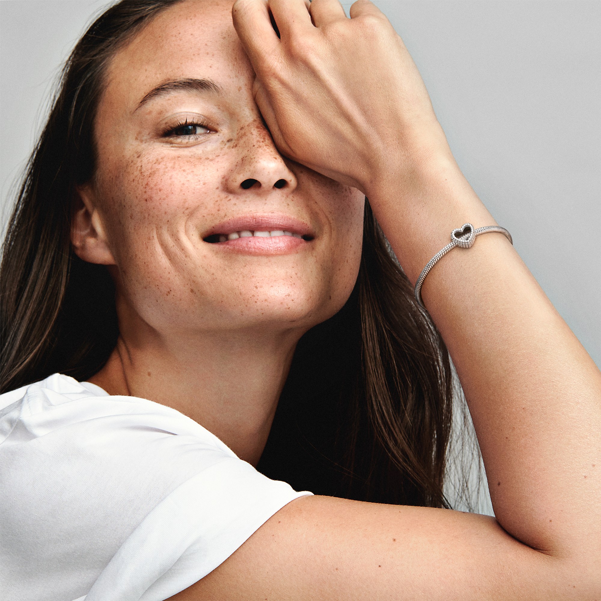 PANDORA Perlen Herz Silber Charm – Ansicht 4