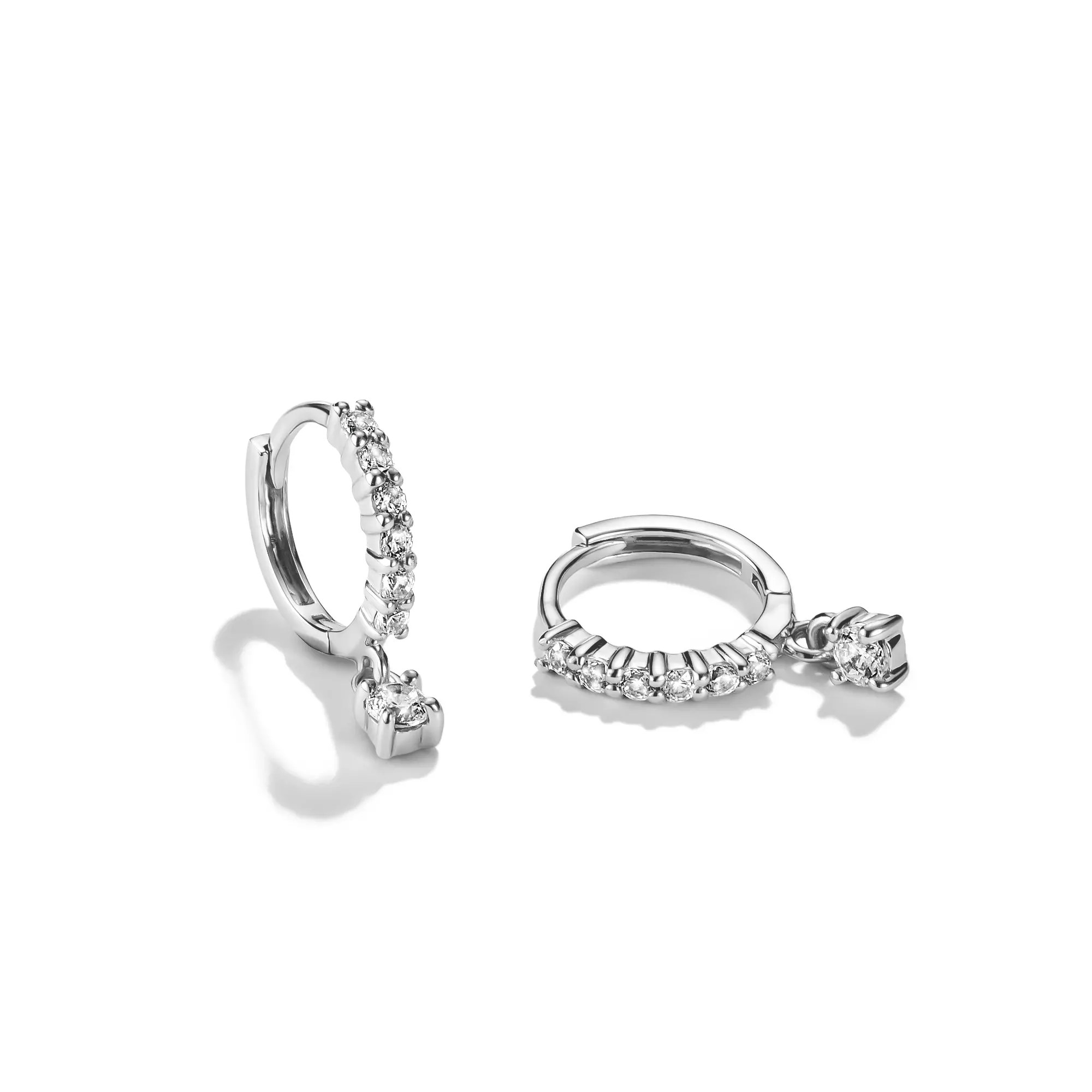 Thomas Sabo Creolen mit weißem Zirkonia im Brillantschliff – Silber – Ansicht 3