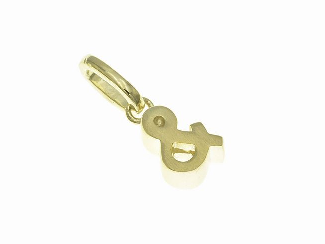 Anhänger aus teilmattiertem Sterling Silber mit einem vergoldeten Undzeichen, hochwertig verarbeitet, vom Hersteller Juwelier Harnisch, ideal als modisches Accessoire.