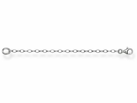Silberne Ankerkette von Thomas Sabo mit einer Länge von 10 cm, geschwärzt, ohne Anhänger, klassisches Design, ideal für individuelle Schmuckgestaltungen.