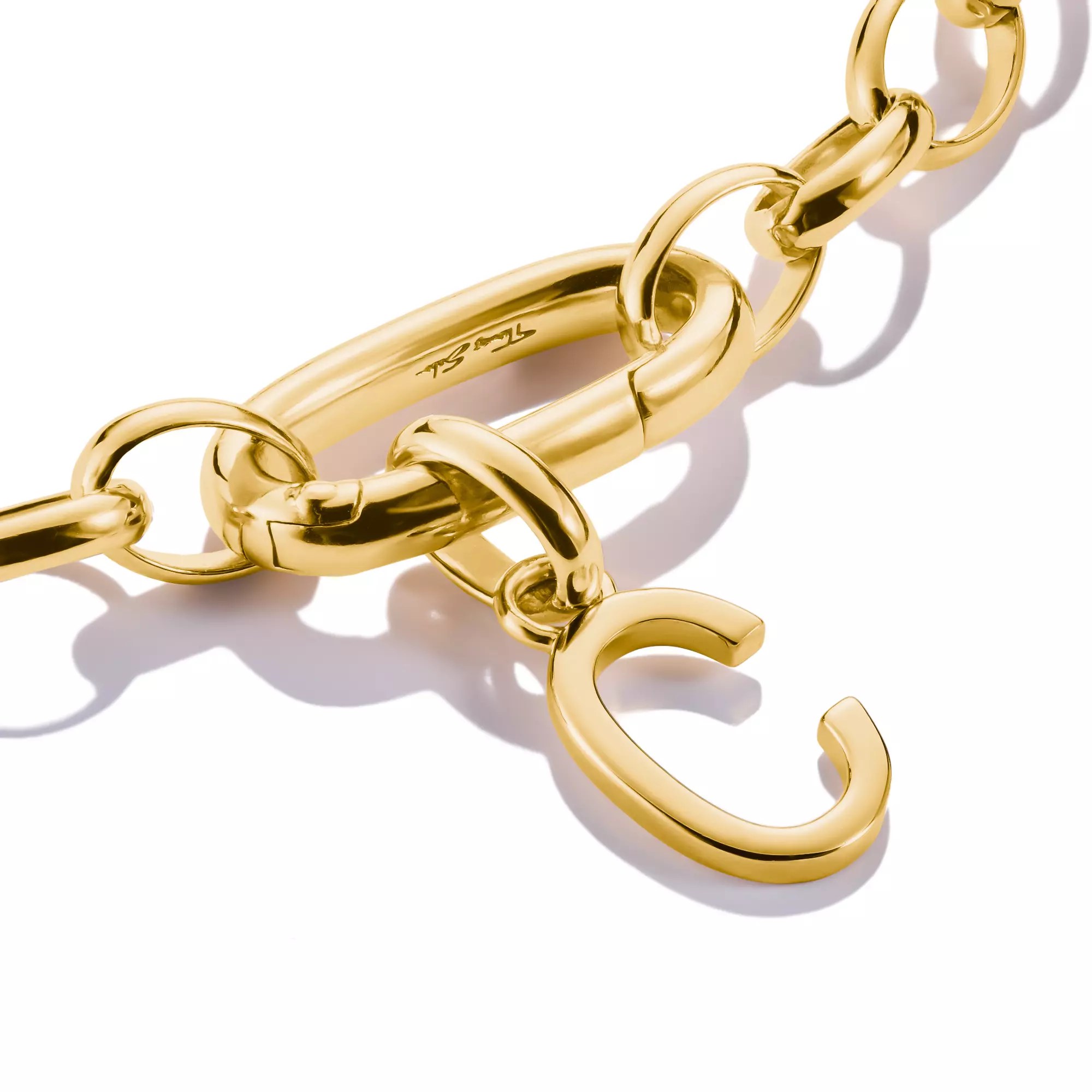 Thomas Sabo Connect - Buchstabe C - Charm mit Öse - Silber & Gelbgold Verg. – Ansicht 3