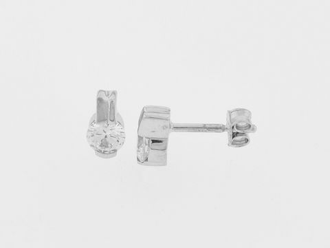 Ohrringe Silber rhod. im zeitlosen Rechteckdesign mit Zirkonia. Stecker-Design, perfekt für jeden Anlass. Hersteller: Juwelier Harnisch, Zirkonia.