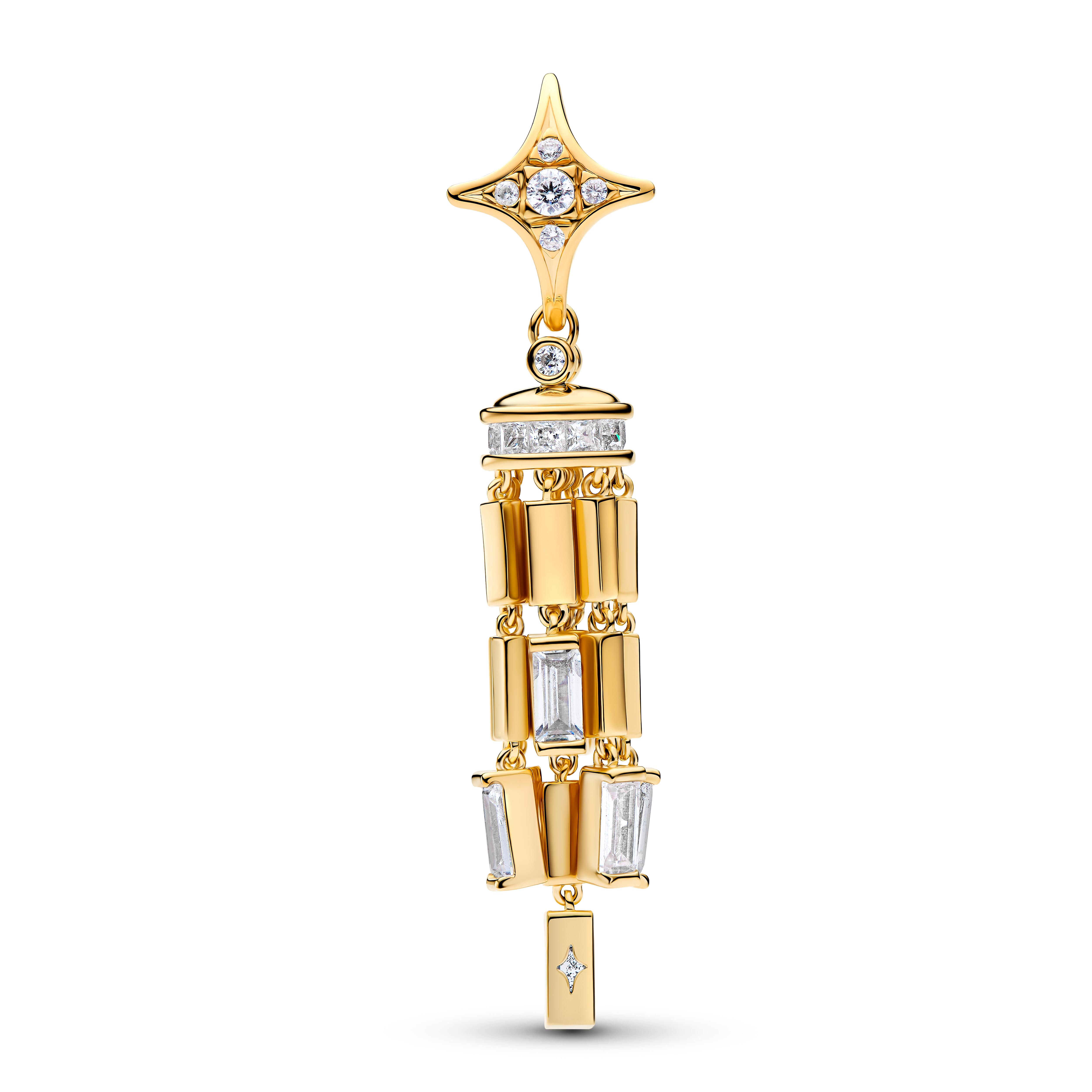 Pandora Moments - Hänge-Charm Sternschnuppe - Gelbgold Vergoldung – Ansicht 2