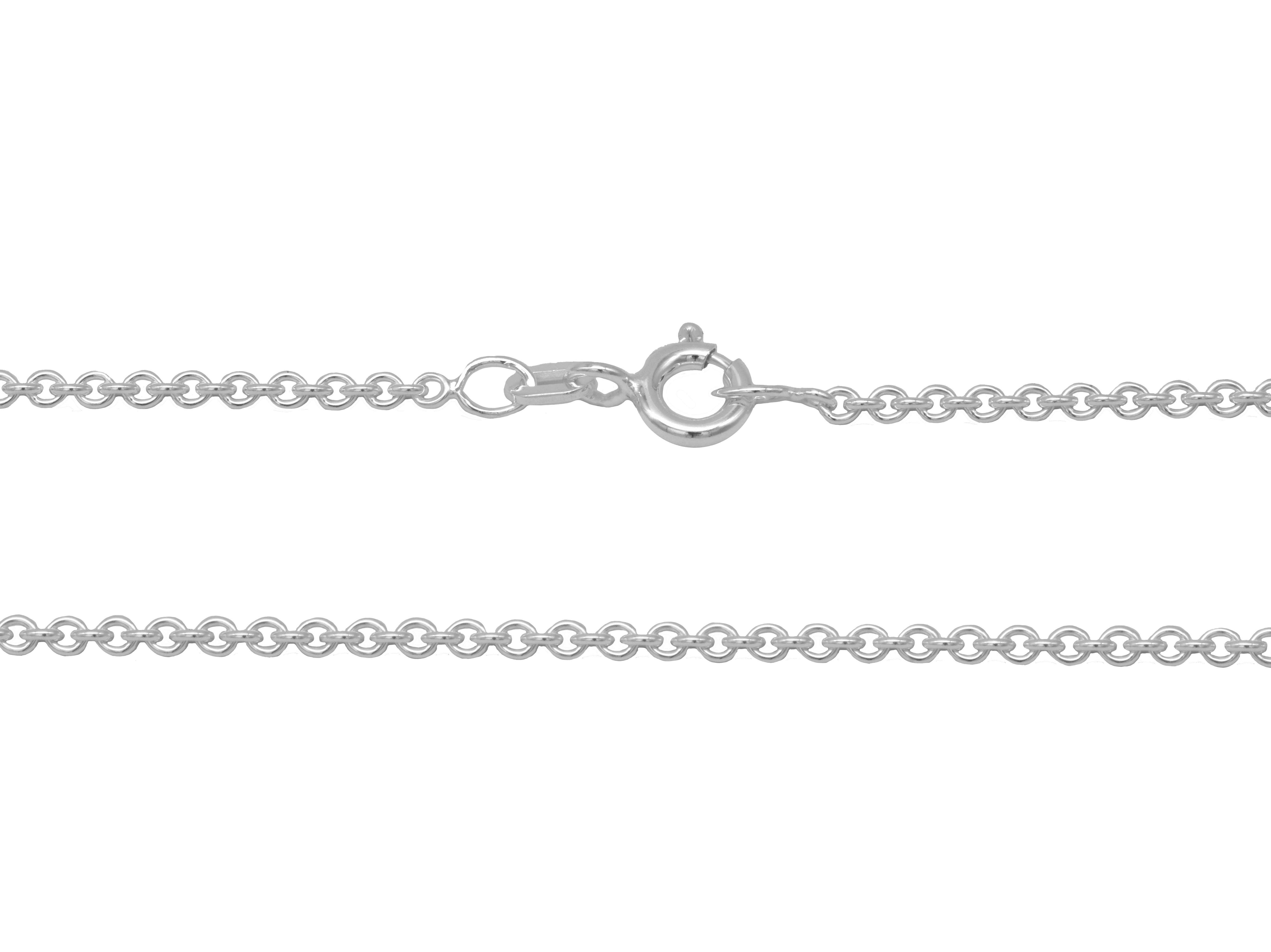 Rundanker Kette 60 cm Silber - 2 mm