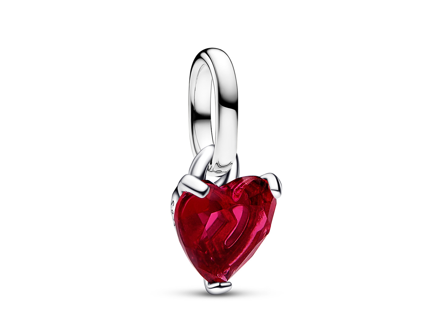 Pandora ME 793450C01 Mini-Charm - Herz ROT - Sterling Silber - Zirkonia - 793450