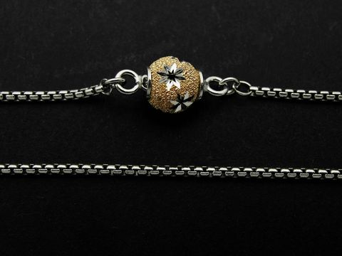 Silber Kette Venezia rhodiniert 45 cm mit dekorativen Magnetverschluss von Juwelier Harnisch, elegantes Design ideal für jeden Anlass.