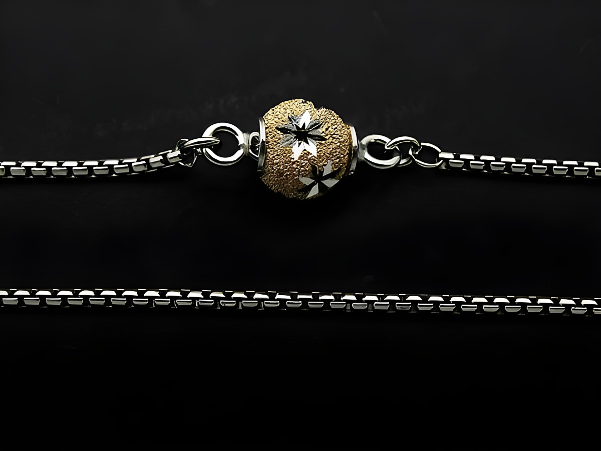 Silber Kette Venezia rhodiniert 45 cm mit dekorativen Magnetverschluss von Juwelier Harnisch, elegantes Design ideal für jeden Anlass. – Ansicht 2