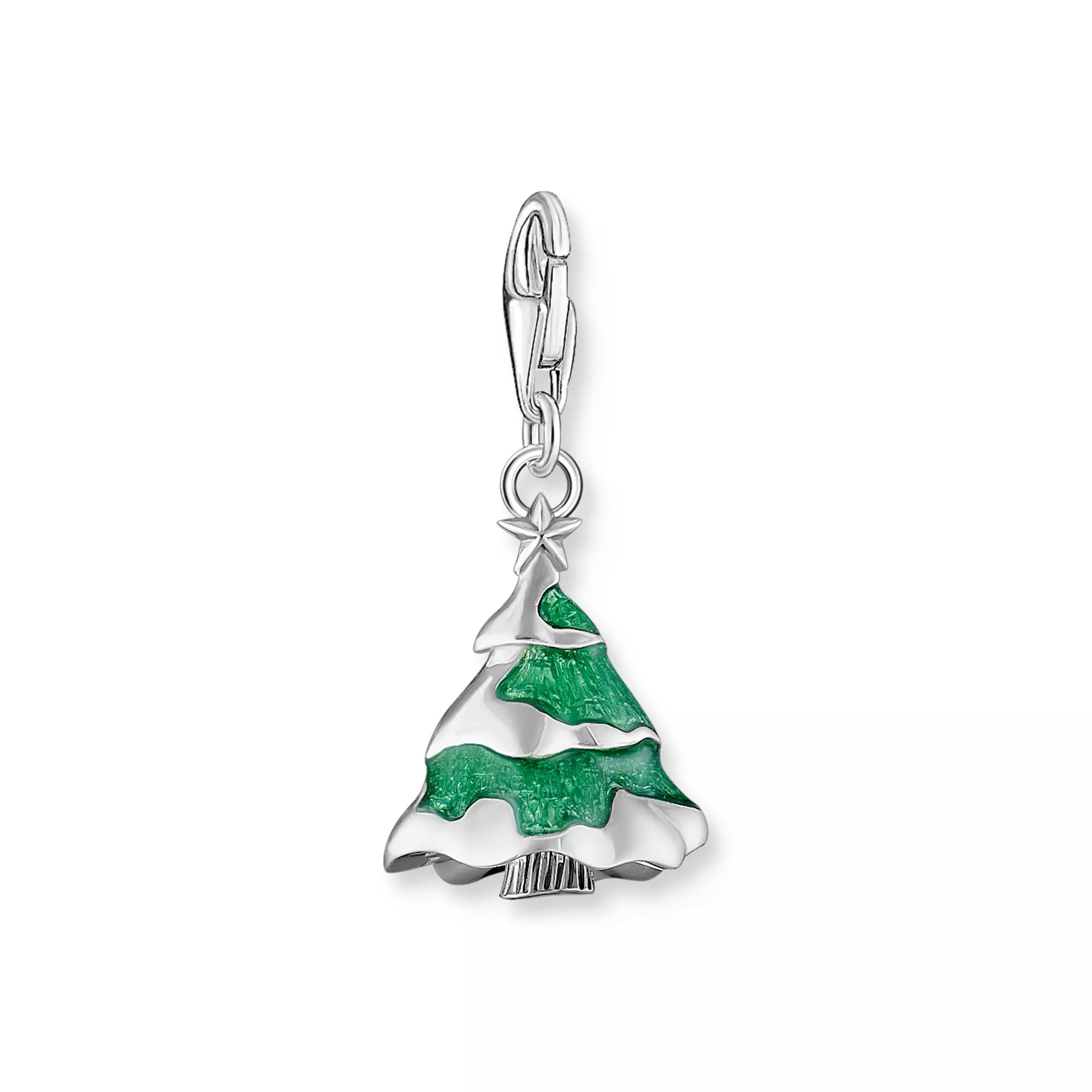 Thomas Sabo Tannenbaum Charm - Bunt - Silber gesch. + Emaille + synth. Korund + Zirkonia – Ansicht 2
