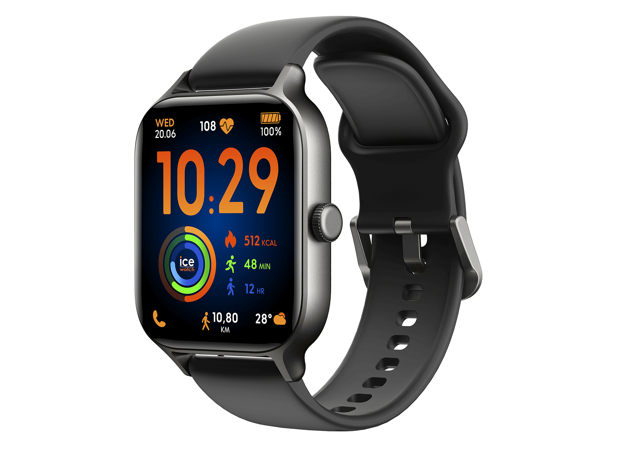 ICE Watch Uhr 025279 - ICE fit RT 3.0 Schwarz 1.97 Zoll GPS
