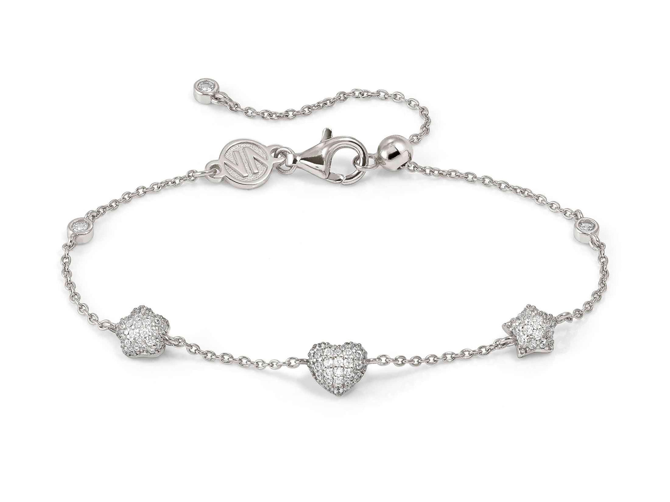 Nomination 242702 50 - LIFEPOETRY Armband aus Sterling Silber & Zirkonia in Pavé-Fassung besetzte Schmuckelemente - Symbol-Mix - rhodiniert