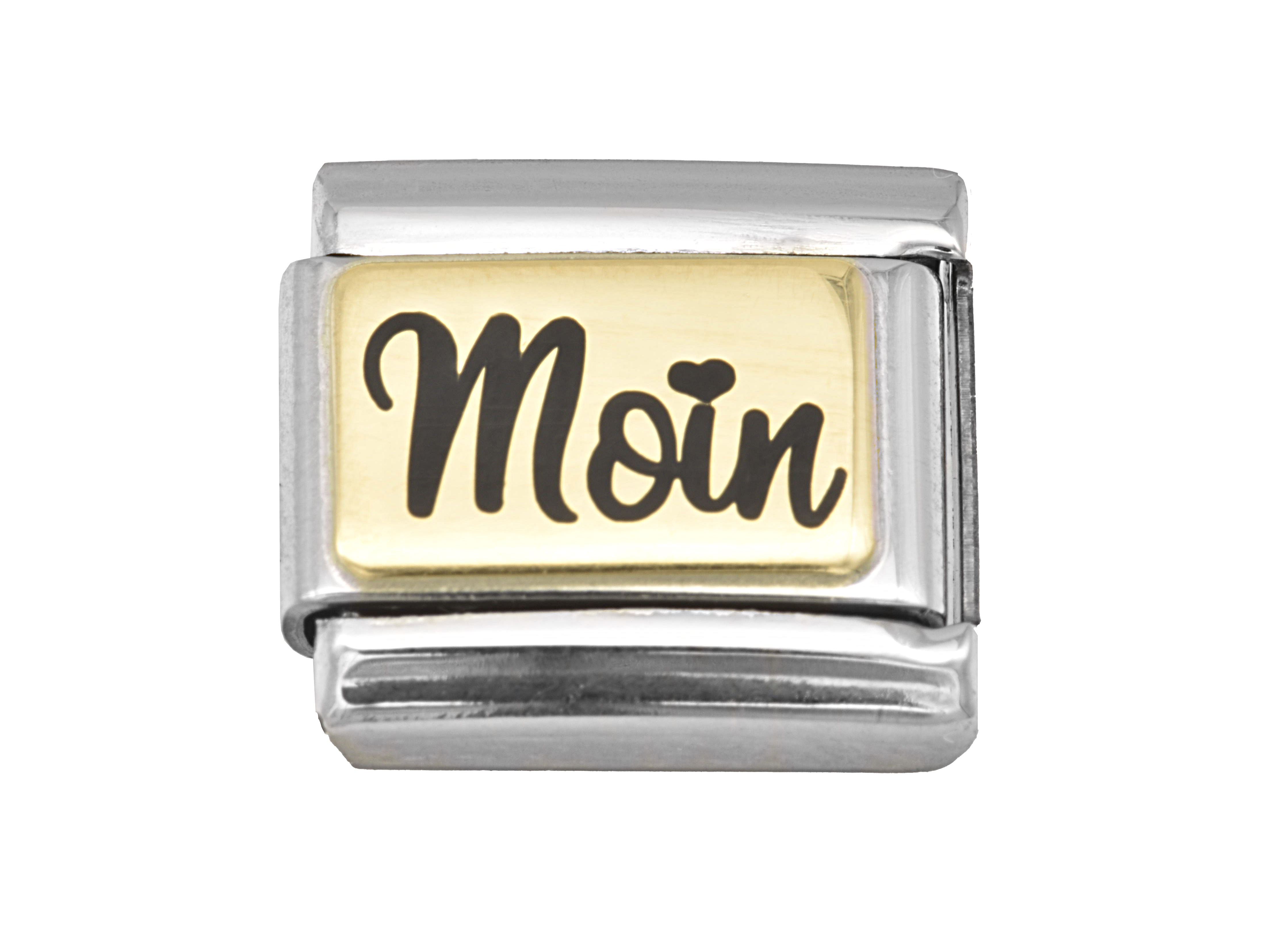 Nomination 030284 73 CLASSIC Moin - norddeutscher Gruß - 585 Gelbgold Emaille