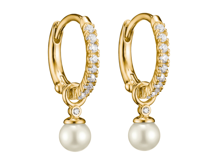 Thomas Sabo Classic Pearls - CR702-M01-14 - Creolen - 18K Gelbgold-Vergoldung