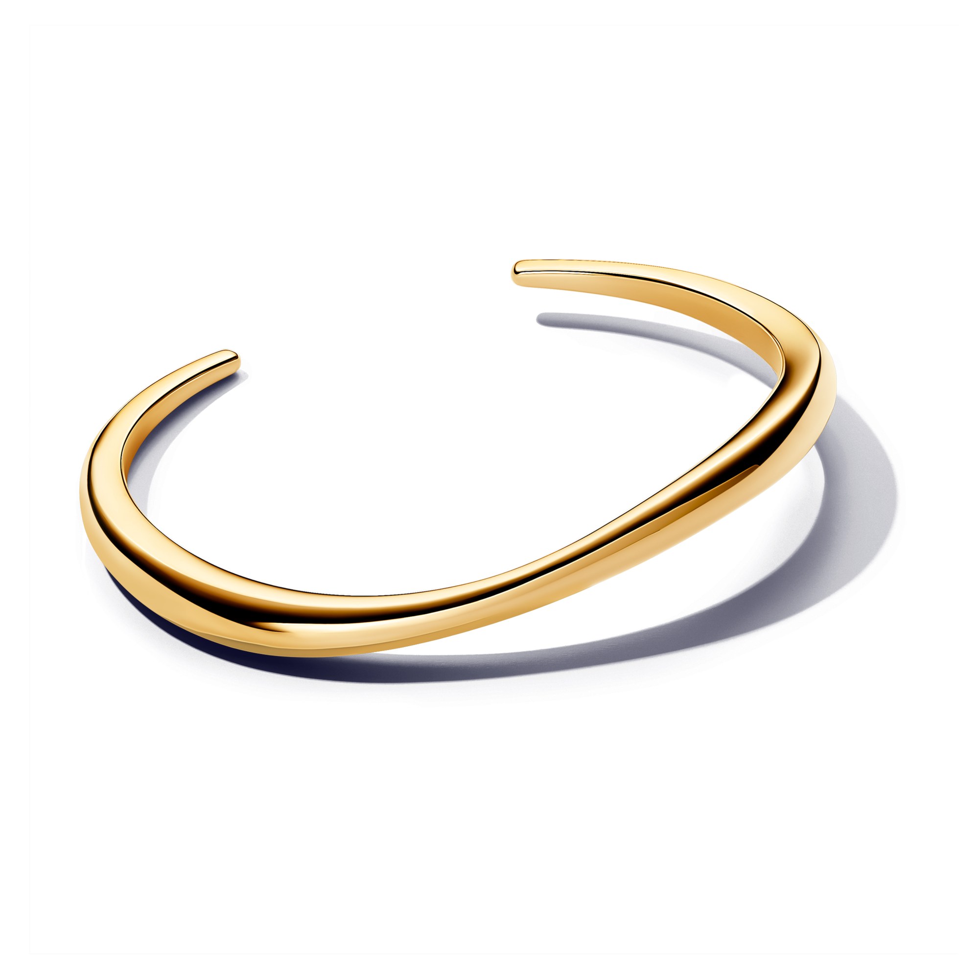 Pandora ESSENCE organisch geformter Offener Armreifen - Gelbgold verg. – Ansicht 3