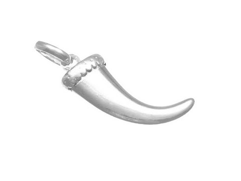 Großer Zahn 925 Sterling Silber Anhänger Fangzahn von Juwelier Harnisch, elegant und detailreich, eignet sich gut als tierisch inspirierter Schmuck.