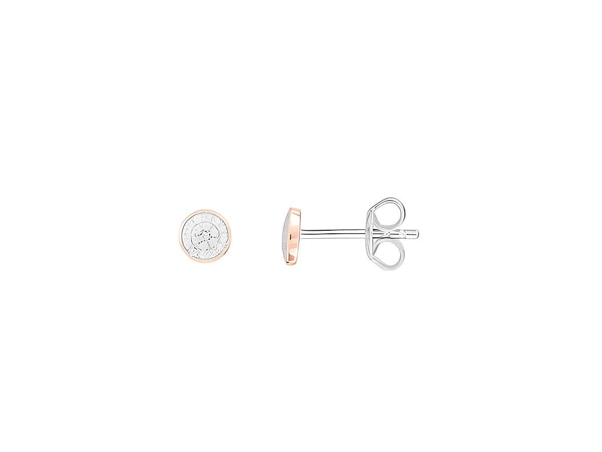 Xenox Sterling Silber Ohrringe XS3430RN in Roségold Vergoldung mit funkelndem Design, idealer Ohrschmuck für elegante Anlässe. Minimalistisch und stilvoll.