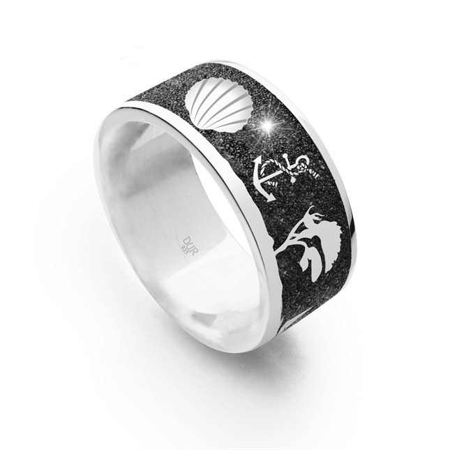 DUR Lavasand Ring Nachtring Ostsee - Sterling Silber – Ansicht 3