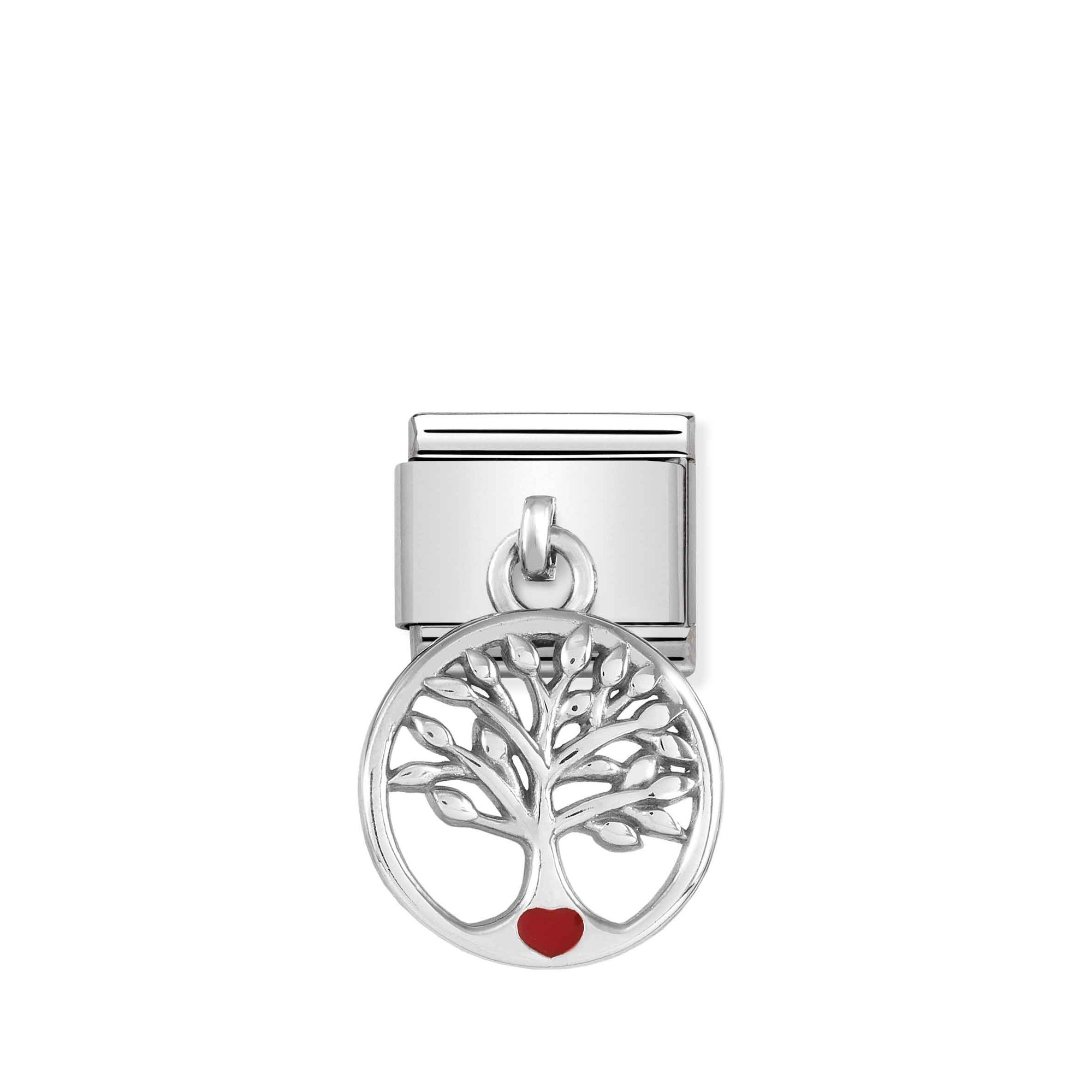 Nomination Composable Classic Charm Baum des Lebens - Edelstahl, Sterling Silber, Emaille