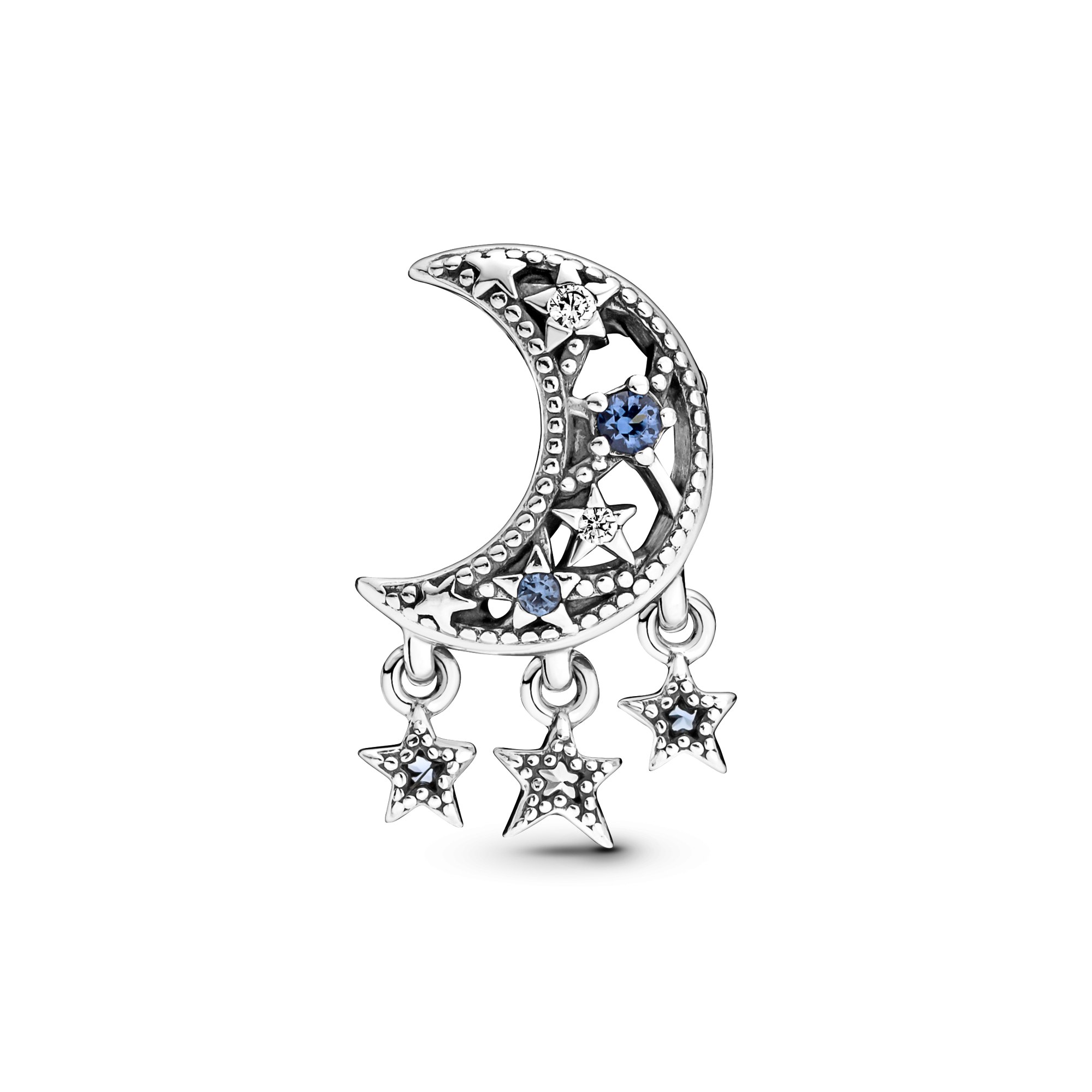 Pandora Charm - Stern & Mondsichel Anhänger - Sterling Silber - Kristall - Bunt – Ansicht 2