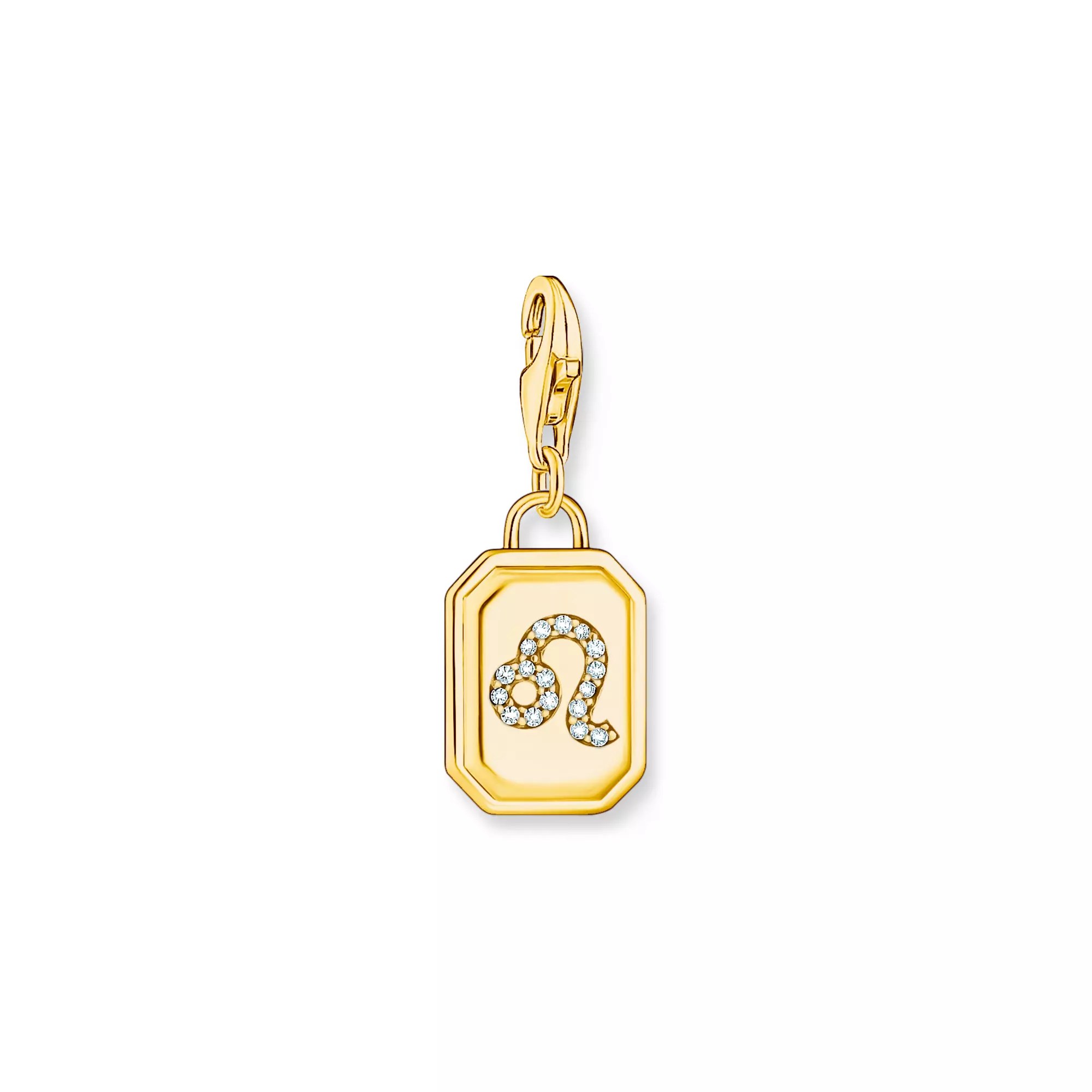 Thomas Sabo Charm-Anhänger - Sternzeichen Löwe - Silber Gelbgold verg. & Zirkonia