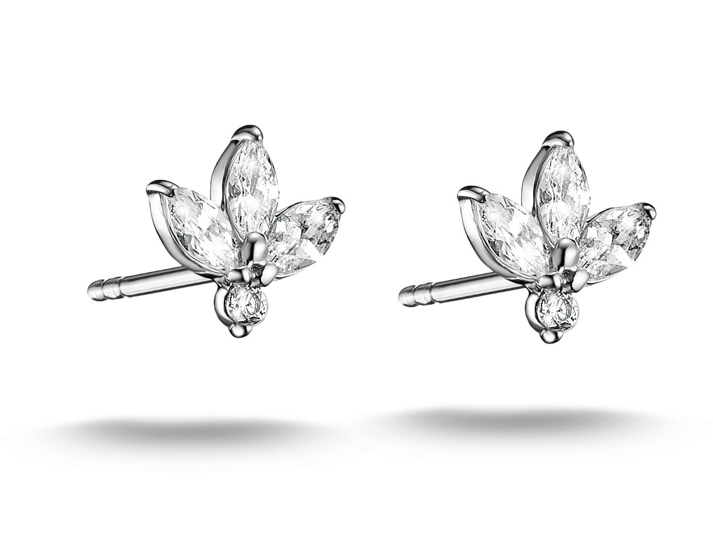 Elegante Thomas Sabo Ohrstecker in Blütenform aus 925 Sterling Silber, verziert mit funkelndem Zirkonia, ideal für jedes Outfit und Anlass, Neuheiten des Herstellers Thomas Sabo.