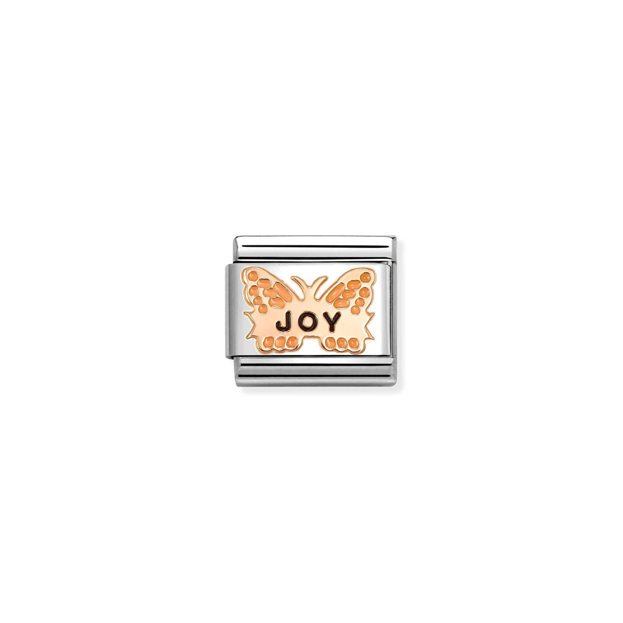 Nomination Composable Classic Charm Schmetterling JOY orange - Edelstahl, roségoldfarben – Ansicht 2